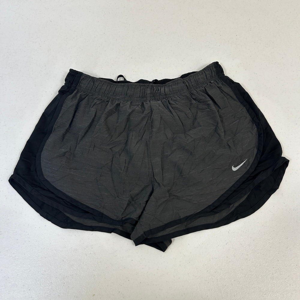 Nike Dri-FIT Womens Running Shorts Gray Black Heathered Athletic Size S 7753